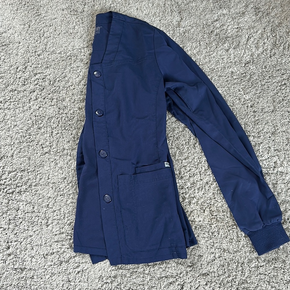 Navy Scrub Top - XS